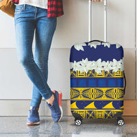 Tokelau Language Week Luggage Cover Tokelauan Tuluma With Gardenia Thunbergia LT14 - Polynesian Pride