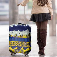 Tokelau Language Week Luggage Cover Tokelauan Tuluma With Gardenia Thunbergia LT14 - Polynesian Pride
