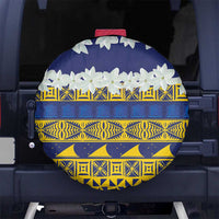 Tokelau Language Week Spare Tire Cover Tokelauan Tuluma With Gardenia Thunbergia LT14 - Polynesian Pride