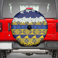 Tokelau Language Week Spare Tire Cover Tokelauan Tuluma With Gardenia Thunbergia LT14 - Polynesian Pride