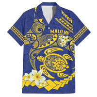 Te Vaiaho o te Gagana Tokelau Family Matching Long Sleeve Bodycon Dress and Hawaiian Shirt Polynesian Turtle - Malo Ni! LT14 Dad's Shirt - Short Sleeve Blue - Polynesian Pride