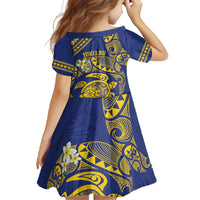 Te Vaiaho o te Gagana Tokelau Family Matching Short Sleeve Bodycon Dress and Hawaiian Shirt Polynesian Turtle - Malo Ni! LT14 - Polynesian Pride