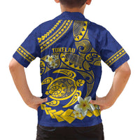 Te Vaiaho o te Gagana Tokelau Family Matching Summer Maxi Dress and Hawaiian Shirt Polynesian Turtle - Malo Ni! LT14 - Polynesian Pride