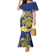 Te Vaiaho o te Gagana Tokelau Mermaid Dress Polynesian Turtle - Malo Ni! LT14 Women Blue - Polynesian Pride