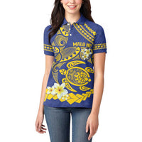 Te Vaiaho o te Gagana Tokelau Women Polo Shirt Polynesian Turtle - Malo Ni! LT14 - Polynesian Pride