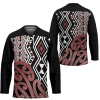 New Zealand Hockey Jersey Aotearoa Kowhaiwhai Mix Taniko Art - Polynesian Pride