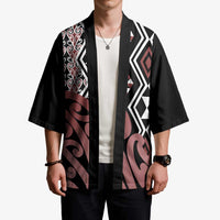New Zealand Kimono Aotearoa Kowhaiwhai Mix Taniko Art - Polynesian Pride