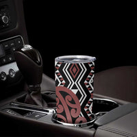 New Zealand Tumbler Cup Aotearoa Kowhaiwhai Mix Taniko Art - Brown LT14 - Polynesian Pride