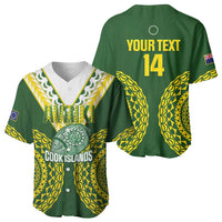 Custom Avaiki Cook Islands Rugby Baseball Jersey Kuki Airani Tatau Green - Polynesian Pride