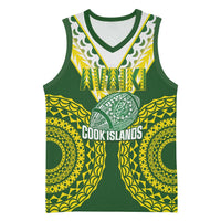 Custom Avaiki Cook Islands Rugby Basketball Jersey Kuki Airani Tatau Green LT14 Unisex Green - Polynesian Pride