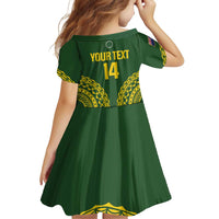 Custom Avaiki Cook Islands Rugby Family Matching Summer Maxi Dress and Hawaiian Shirt Kuki Airani Tatau Green LT14 - Polynesian Pride