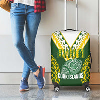 Avaiki Cook Islands Rugby Luggage Cover Kuki Airani Tatau Green LT14 - Polynesian Pride