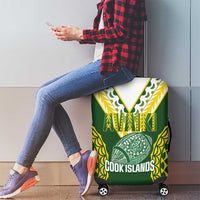 Avaiki Cook Islands Rugby Luggage Cover Kuki Airani Tatau Green LT14 - Polynesian Pride