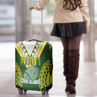 Avaiki Cook Islands Rugby Luggage Cover Kuki Airani Tatau Green LT14 - Polynesian Pride