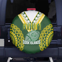 Avaiki Cook Islands Rugby Spare Tire Cover Kuki Airani Tatau Green LT14 No hole Green - Polynesian Pride