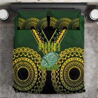 Avaiki Cook Islands Rugby Bedding Set Kuki Airani Tatau Black LT14 Black - Polynesian Pride