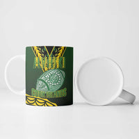 Custom Avaiki Cook Islands Rugby Ceramic Mug Kuki Airani Tatau Black LT14 - Polynesian Pride