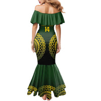 Custom Avaiki Cook Islands Rugby Family Matching Mermaid Dress and Hawaiian Shirt Kuki Airani Tatau Black - Polynesian Pride