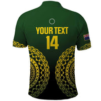 Custom Avaiki Cook Islands Rugby Polo Shirt Kuki Airani Tatau Black - Polynesian Pride