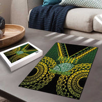 Avaiki Cook Islands Rugby Puzzle Kuki Airani Tatau Black - Polynesian Pride