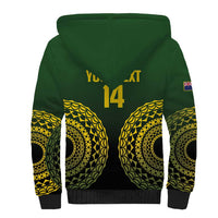 Custom Avaiki Cook Islands Rugby Sherpa Hoodie Kuki Airani Tatau Black LT14 - Polynesian Pride