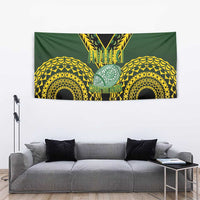 Avaiki Cook Islands Rugby Tapestry Kuki Airani Tatau Black - Polynesian Pride
