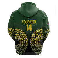Custom Avaiki Cook Islands Rugby Zip Hoodie Kuki Airani Tatau Black - Polynesian Pride