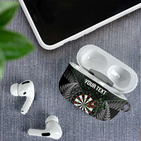 Personalised New Zealand Darts AirPods Case Dartboard Maori Fern Puhoro Art LT14 - Polynesian Pride