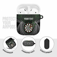 Personalised New Zealand Darts AirPods Case Dartboard Maori Fern Puhoro Art LT14 - Polynesian Pride
