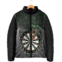 Personalised New Zealand Darts Padded Jacket Dartboard Maori Fern Puhoro Art LT14 - Polynesian Pride