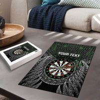 Personalised New Zealand Darts Puzzle Dartboard Maori Fern Puhoro Art LT14 - Polynesian Pride
