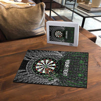 Personalised New Zealand Darts Puzzle Dartboard Maori Fern Puhoro Art LT14 - Polynesian Pride