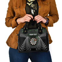 Personalised New Zealand Darts Shoulder Handbag Dartboard Maori Fern Puhoro Art LT14 - Polynesian Pride