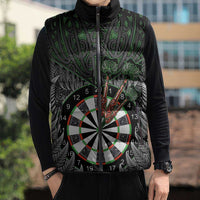Personalised New Zealand Darts Sleeveless Puffer Jacket Dartboard Maori Fern Puhoro Art LT14 - Polynesian Pride