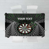 Personalised New Zealand Darts Tablecloth Dartboard Maori Fern Puhoro Art