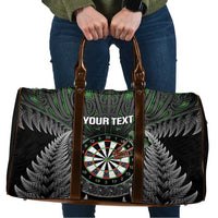 Personalised New Zealand Darts Travel Bag Dartboard Maori Fern Puhoro Art - Polynesian Pride