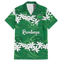 Personalised Cook Islands Rarotonga Family Matching Puletasi and Hawaiian Shirt Tiare Maori Polynesian Waves Tattoo