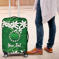 Personalised Cook Islands Rarotonga Luggage Cover Tiare Maori Polynesian Waves Tattoo