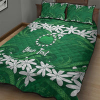 Personalised Cook Islands Rarotonga Quilt Bed Set Tiare Maori Polynesian Waves Tattoo