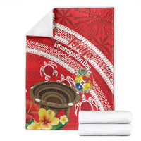 Kingdom Of Tonga Emancipation Day Blanket Tongan Ngatu With Kumete Red