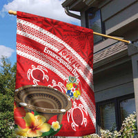 Kingdom Of Tonga Emancipation Day Garden Flag Tongan Ngatu With Kumete Red
