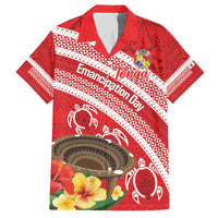 Kingdom Of Tonga Emancipation Day Hawaiian Shirt Tongan Ngatu With Kumete Red