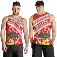 Kingdom Of Tonga Emancipation Day Men Tank Top Tongan Ngatu With Kumete Red