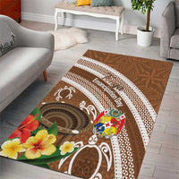Kingdom Of Tonga Emancipation Day Area Rug Tongan Ngatu With Kumete Brown