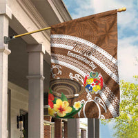 Kingdom Of Tonga Emancipation Day Garden Flag Tongan Ngatu With Kumete Brown