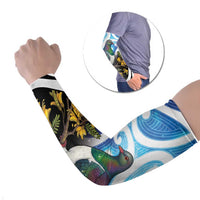 Kekeru New Zealand Matariki Arm Sleeves Kukupa Kowhai Maori New Year Blue Version LT14 Set of 2 Blue - Polynesian Pride