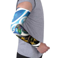 Kekeru New Zealand Matariki Arm Sleeves Kukupa Kowhai Maori New Year Blue Version LT14 - Polynesian Pride