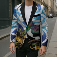 Kekeru New Zealand Matariki Blazer Kukupa Kowhai Maori New Year Blue Version LT14 - Polynesian Pride