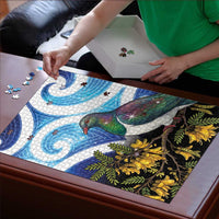Kekeru New Zealand Matariki Puzzle Kukupa Kowhai Maori New Year Blue Version LT14 - Polynesian Pride