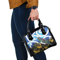 Kekeru New Zealand Matariki Shoulder Handbag Kukupa Kowhai Maori New Year Blue Version LT14 - Polynesian Pride